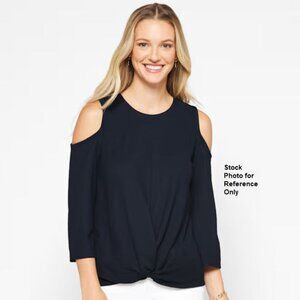 MICHAEL Michael Kors Solid Cold Shoulder Knit Top